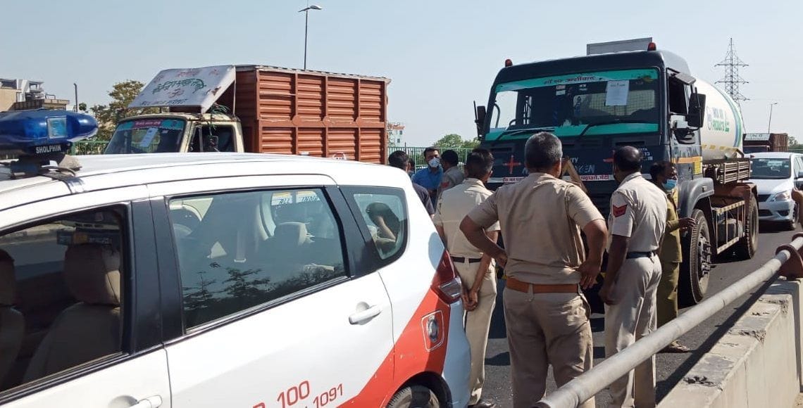 Police stopped oxygen tankers