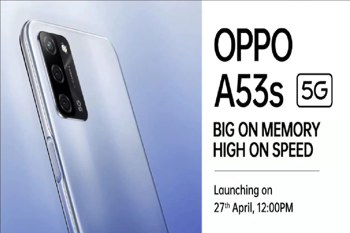 Oppo A53s 5G set to launch in India on April 27 Priced Under Rs 15000