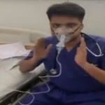 वायरल वीडियो में नेबुलाइजर के बारे में बताता शख्स