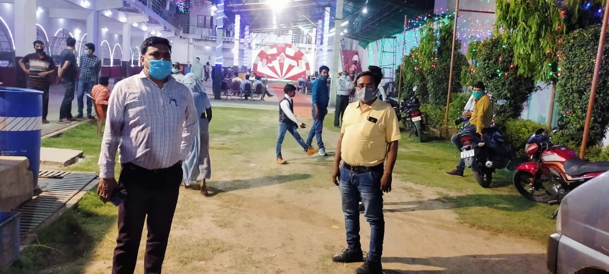 Officers took stock of marriage being held in marriage home