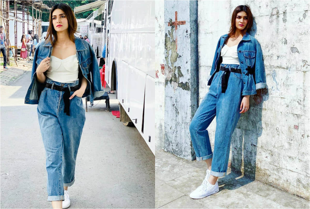kriti sanon denim on denim look impress girls fans