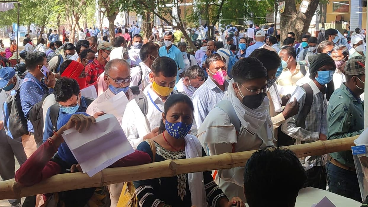Polling parties left amid tight security
