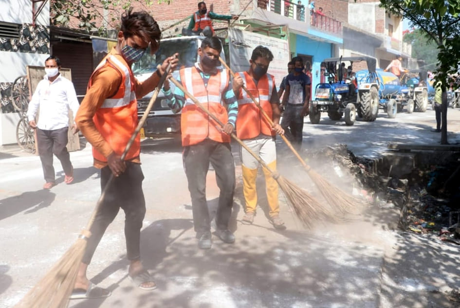 Sanitization on slums and cremation grounds