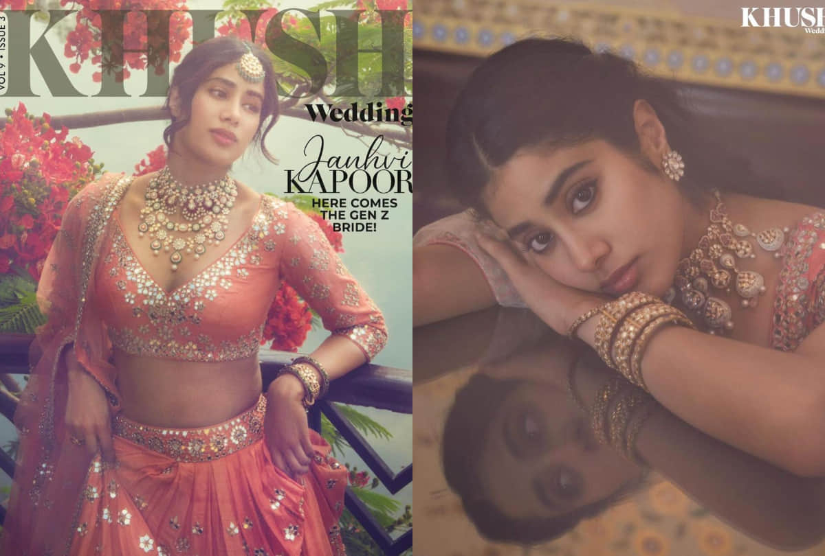 janhvi kapoor become next gen z bridal in khush magazine photoshoot