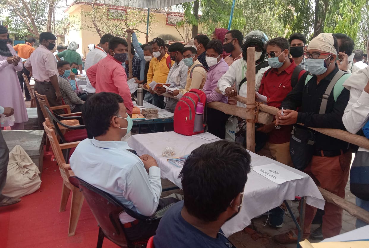 Polling parties reached polling booths today