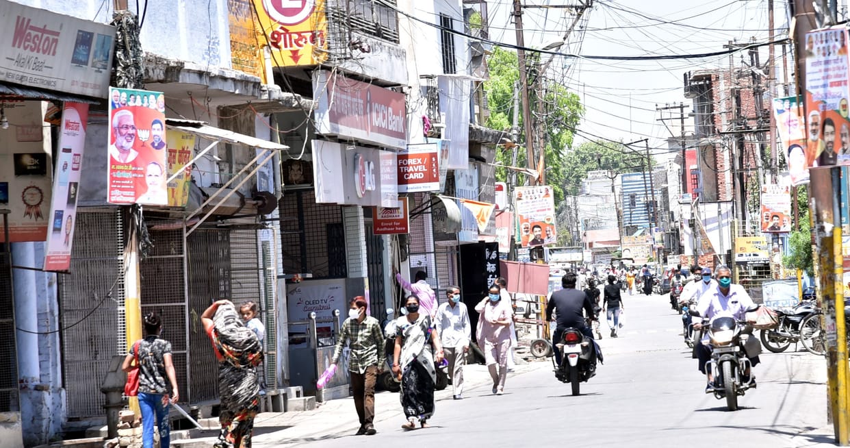 lockdown in sambhal chandausi