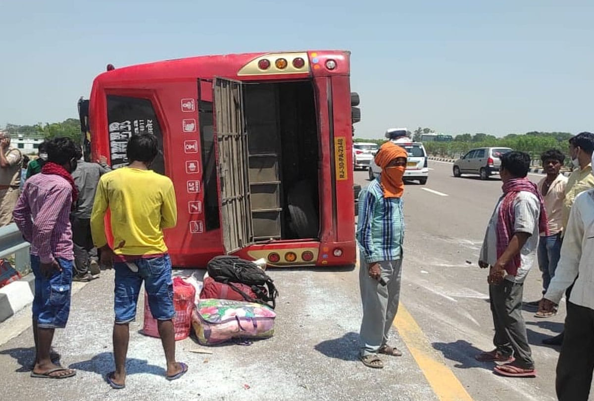 Accident on Agra-Lucknow Expressway, 14 people injured