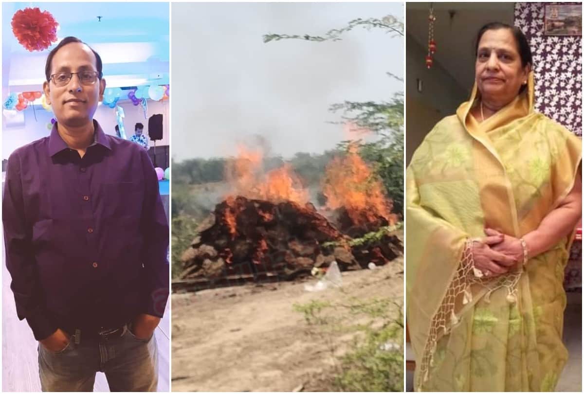 mother dies of heart attack after hearing the death of Corona infected son in agra