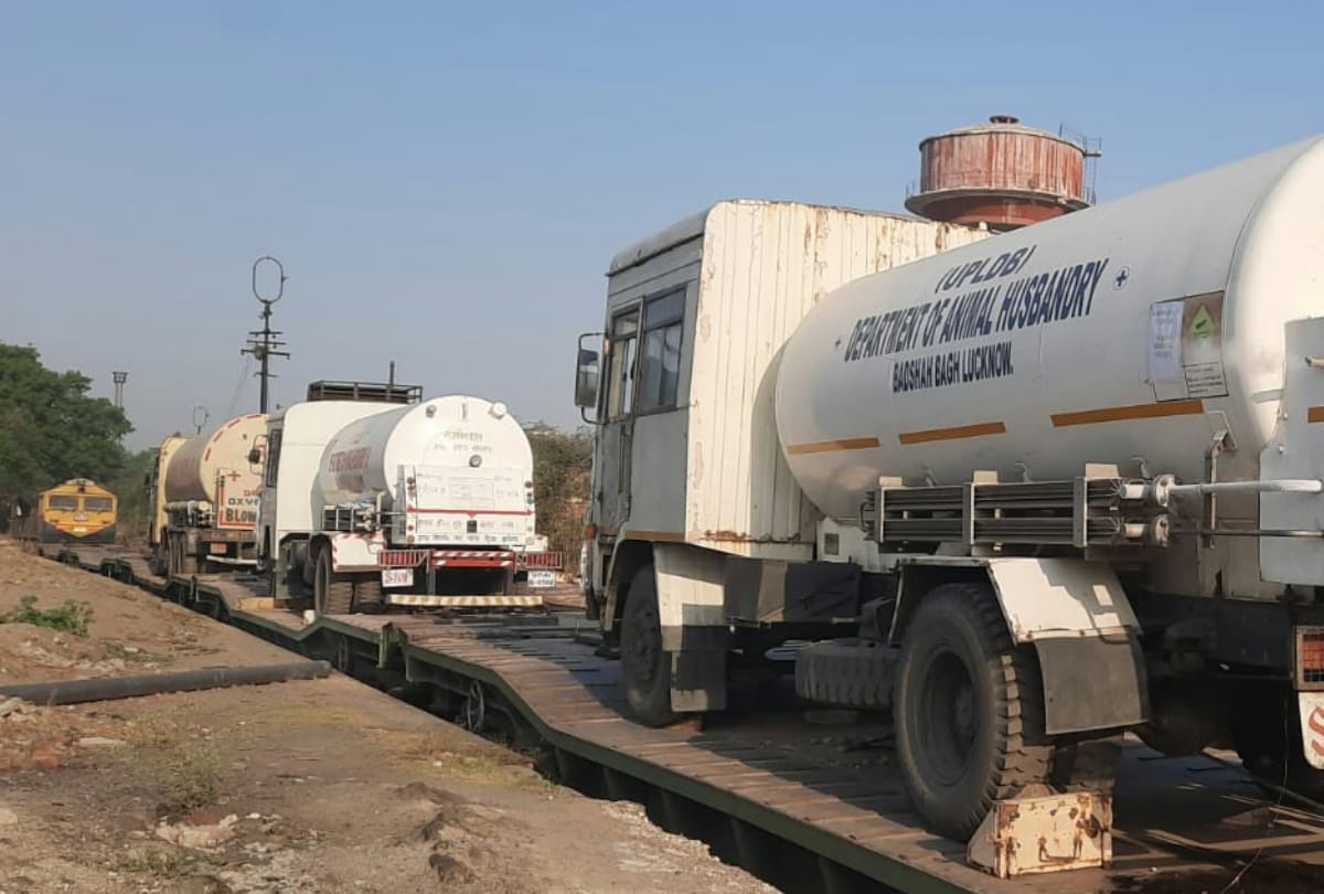 oxygen express arrives Lucknow.