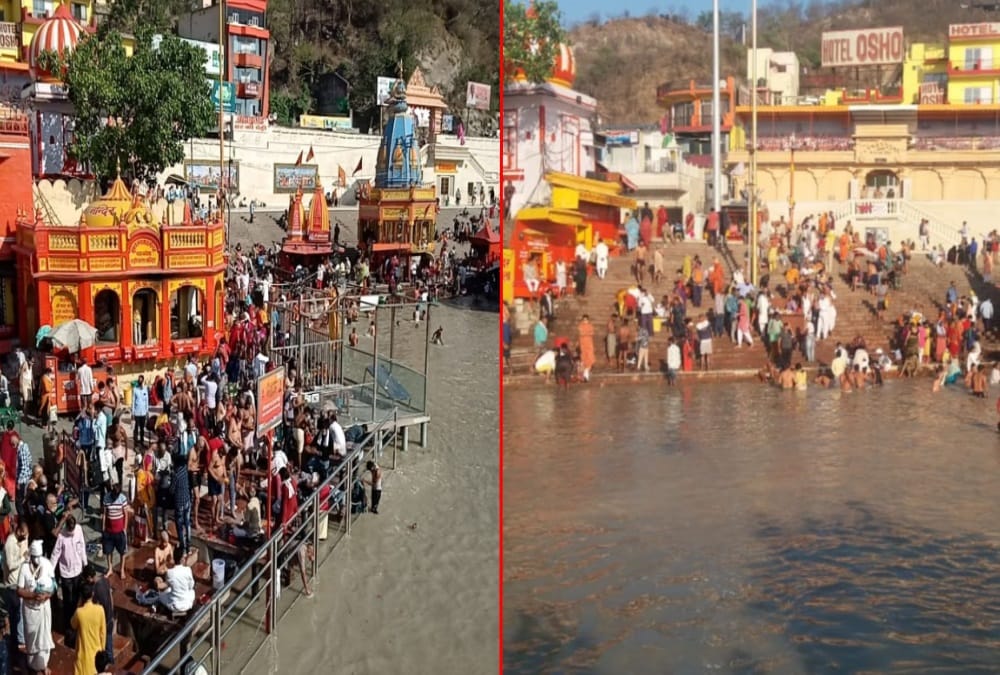 Haridwar Kumbh Mela 2021 News Today: chaitra purnima Last Shahi Snan Held During Covid 19 Pandemic Photo