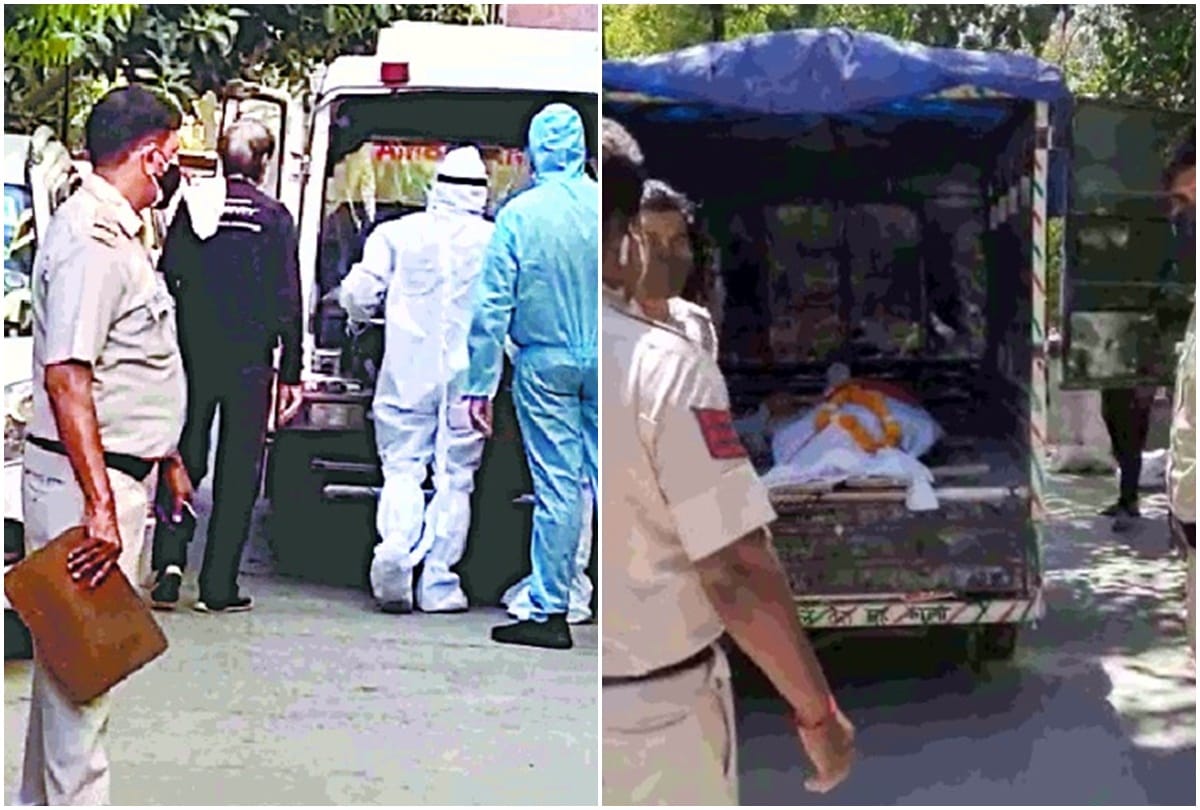 delhi police conducting last rites of corona infected dead bodies