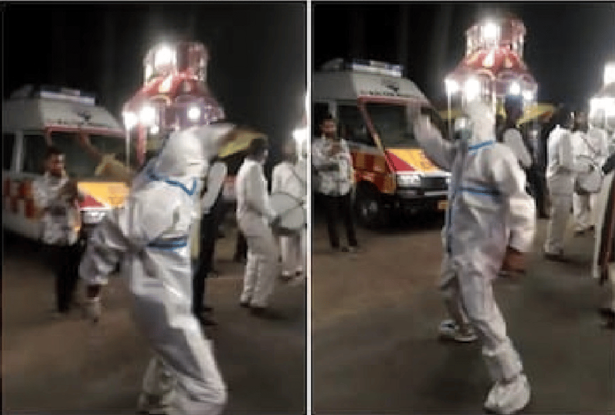 coronavirus in uttarakhand ambulance driver started dancing in wedding