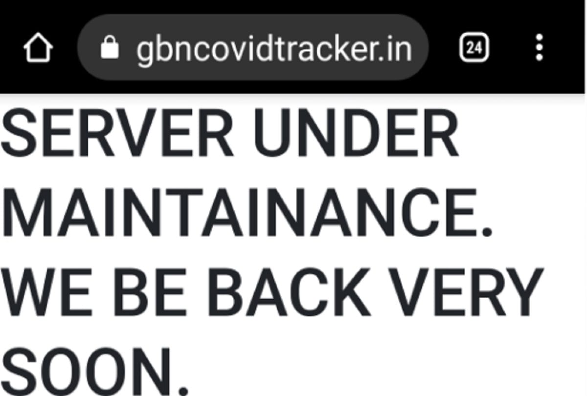 website created for helping covid patients not working in gautam budh nagar