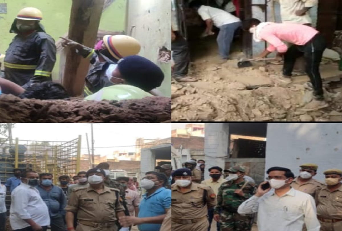 dilapidated house collapsed in Mirzapur of uttar pradesh