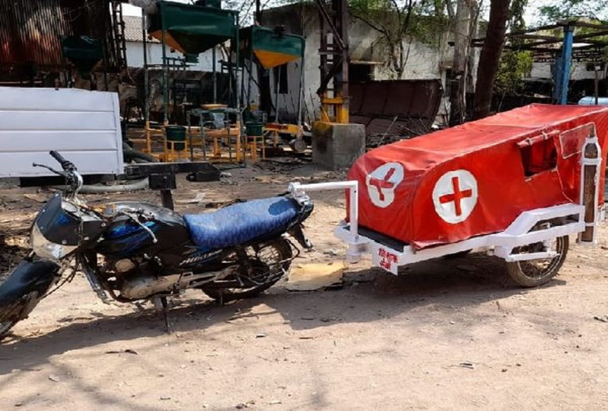 Bike ambulance facility available: Madhya Pradesh Coronavirus , Aziz bhai Made Bike Ambulance, giving free service