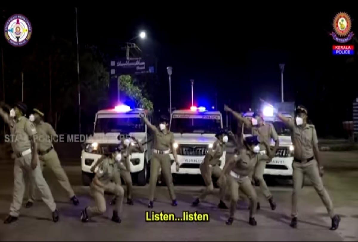 Kerala police dancing to aware people how to stay safe in corona pandemic video goes viral