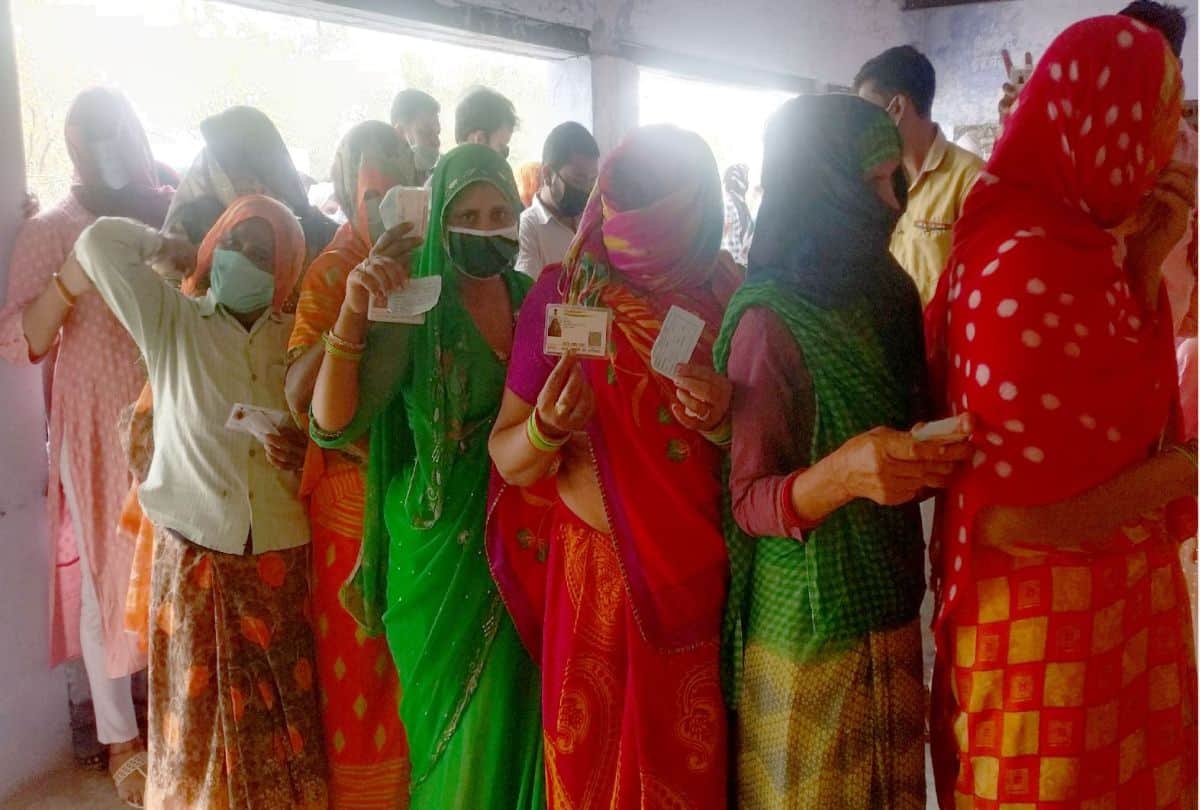 voters did not follow covid guidelines during polling of panchayat chunav in mathura