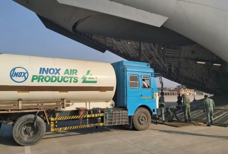 Four Oxygen tankers airlifted from Bhubaneswar For Haryana