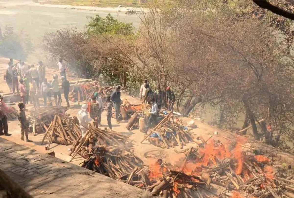 coronavirus news, Death from coronavirus, funeral in kanpur