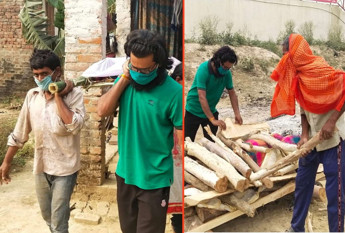 Daughter funeral of father with help of Azad Pandey and his team in gorakhpur