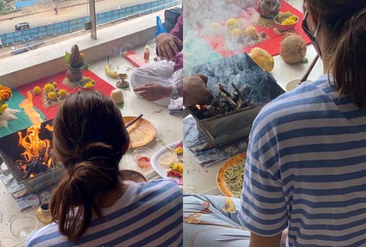 Nikki tamboli organises puja for brother jatin tamboli who is covid positive share post on instagram