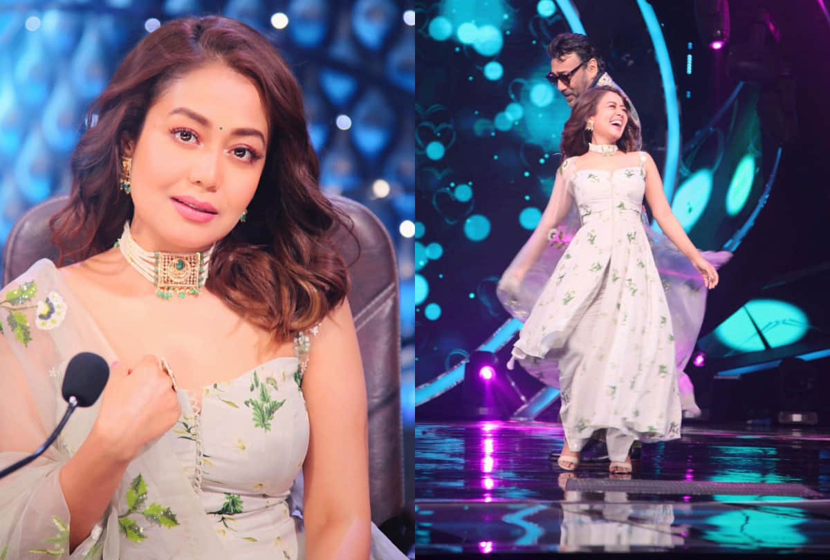 neha kakkar looks beautiful in white floral kurta in her throwback pic which shared by him on instagram