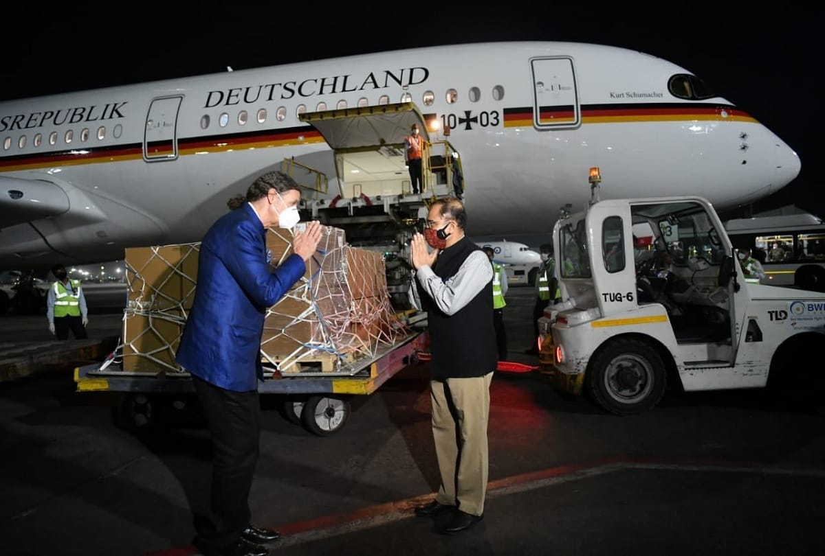 Germany gave 120 ventilator gift to India