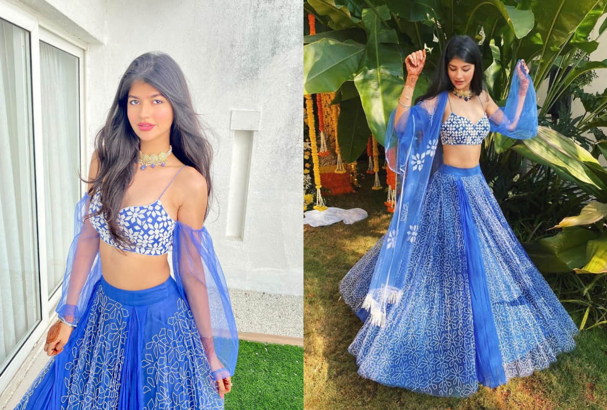varun dhawan niece anjini dhawan flaunts toned waist in lehenga