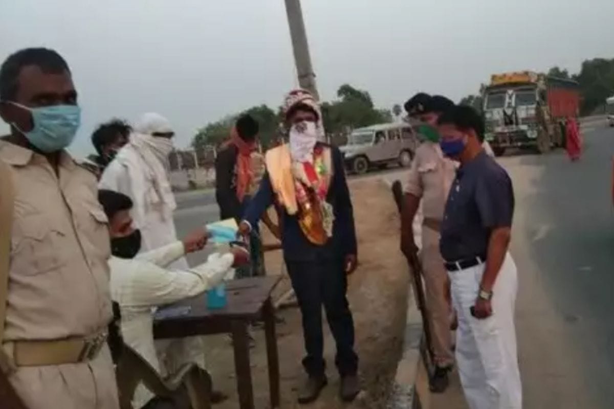 bihar chhapra coronavirus groom paid fine when he caught without mask