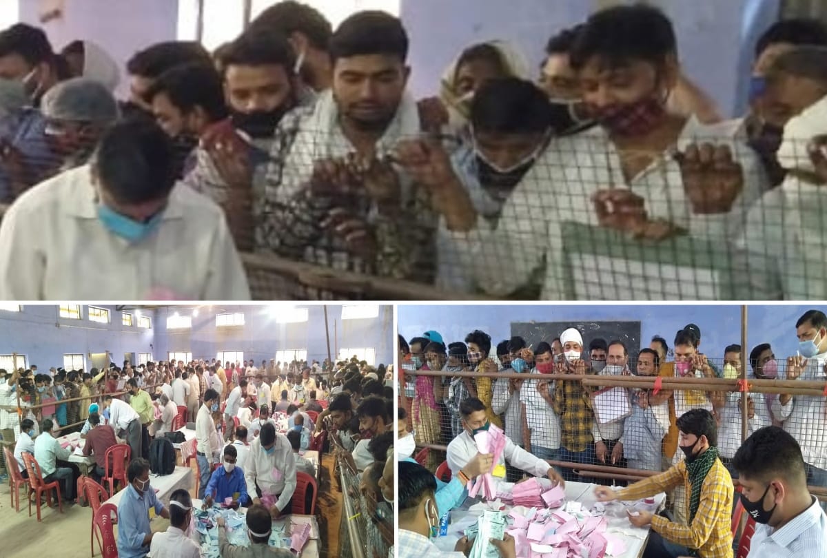 UP gram panchayat election result 2021 no covid protocols being followed see in photos