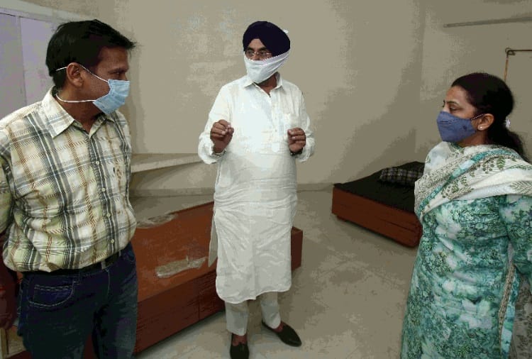 Mini Covid Center Build in 48 Hours by Shri Guru Granth Sahib Sewa Society in Chandigarh