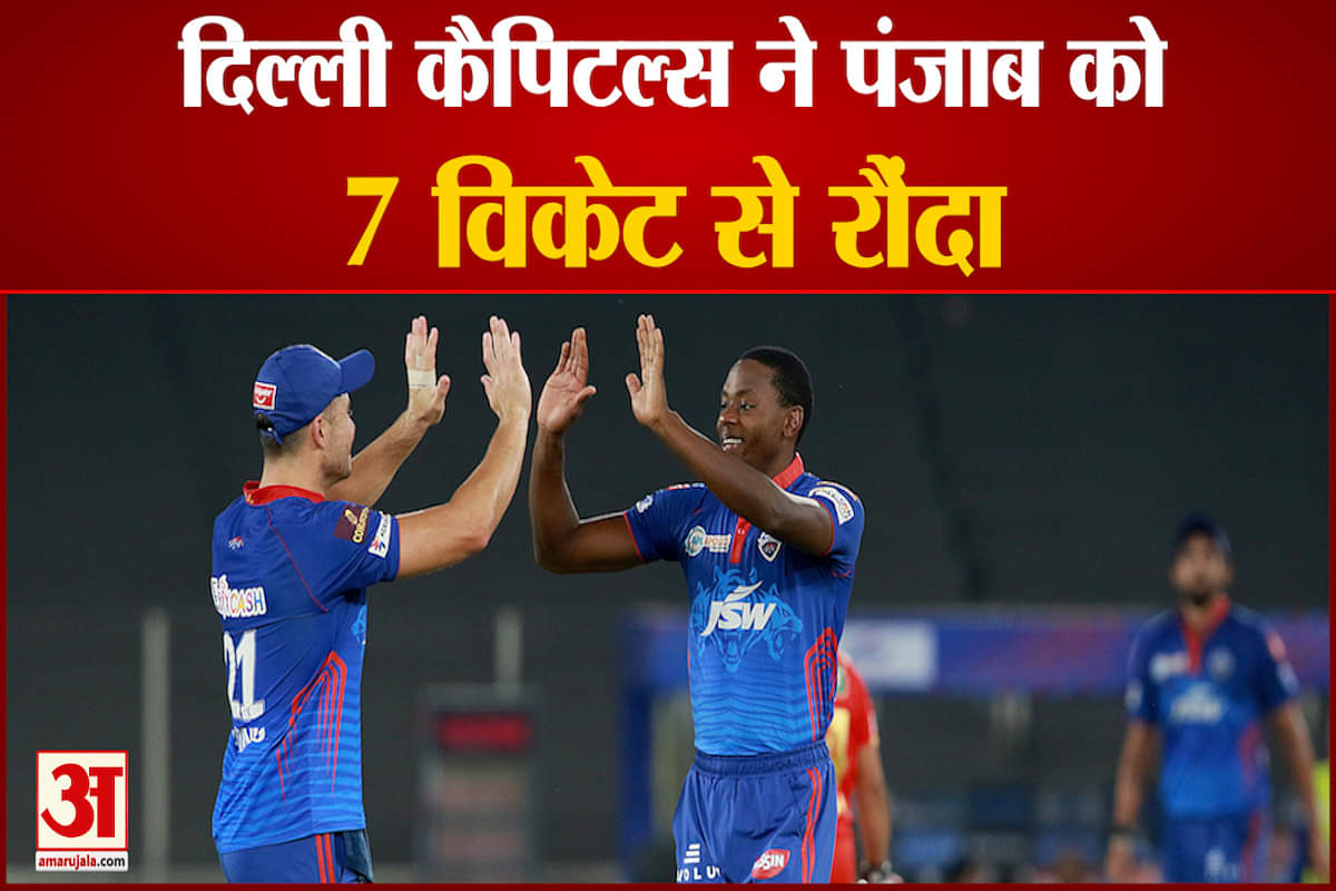 दिल्ली ने पंजाब किंग्स को 7 विकेट से रौंदा
