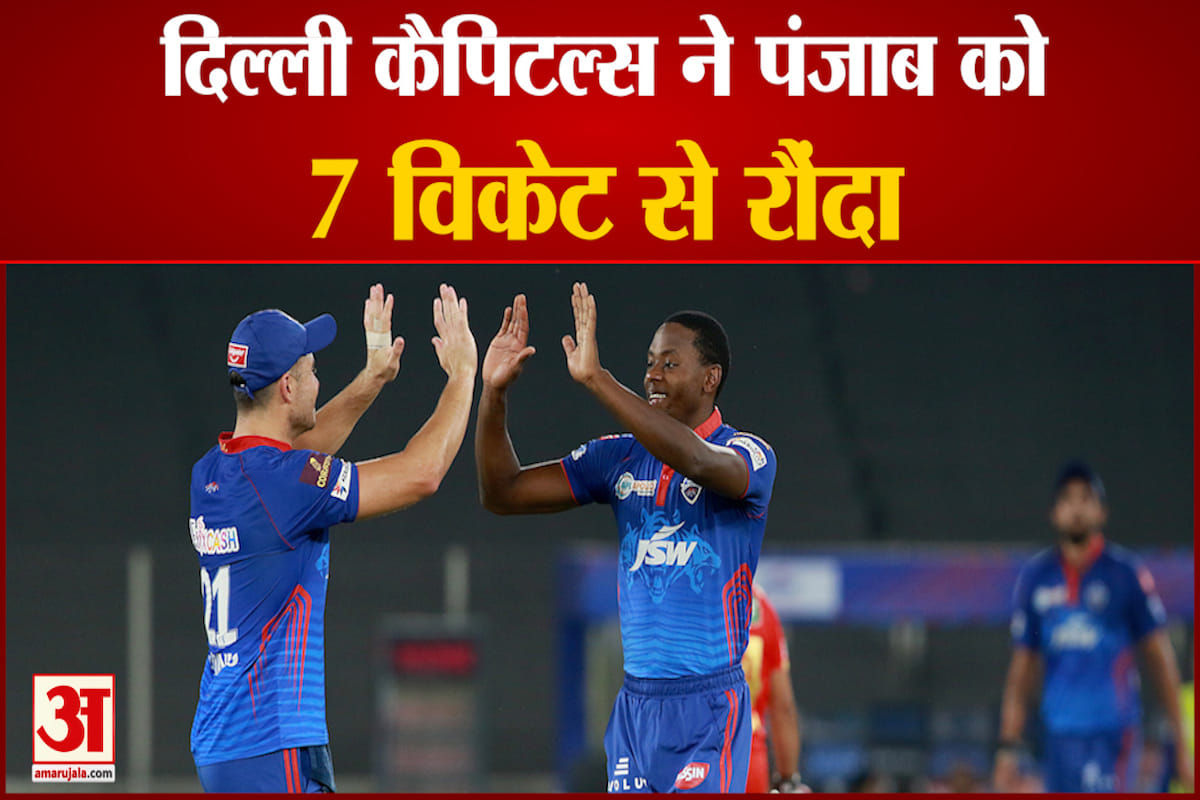 दिल्ली ने पंजाब किंग्स को 7 विकेट से रौंदा