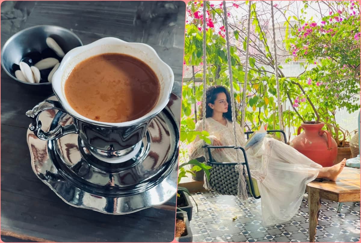 kangana ranaut shared her diet routine with kadak chai photo on twitter