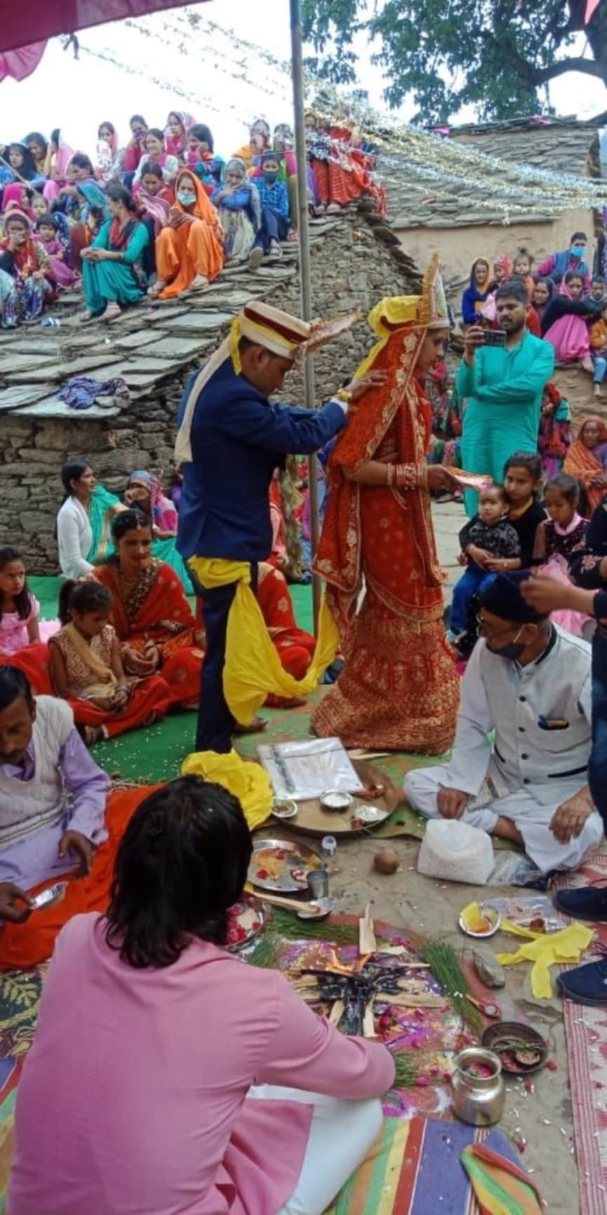 coronavirus in uttarakhand latest news : online marriage in jainti almora photos