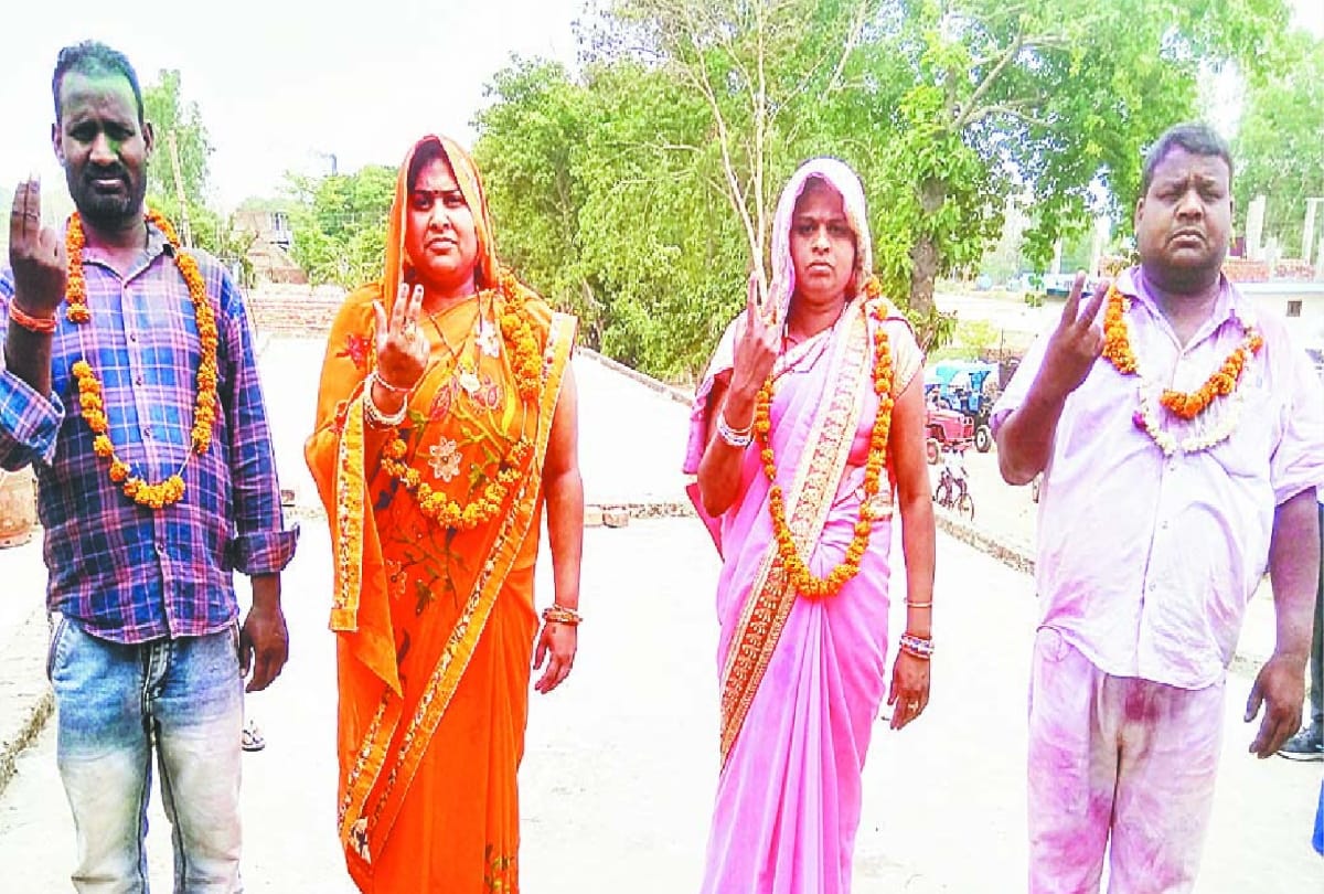 up-gram-panchayat-election-result-2021 Mother and son and aunt and nephew will run village government in maharajganj