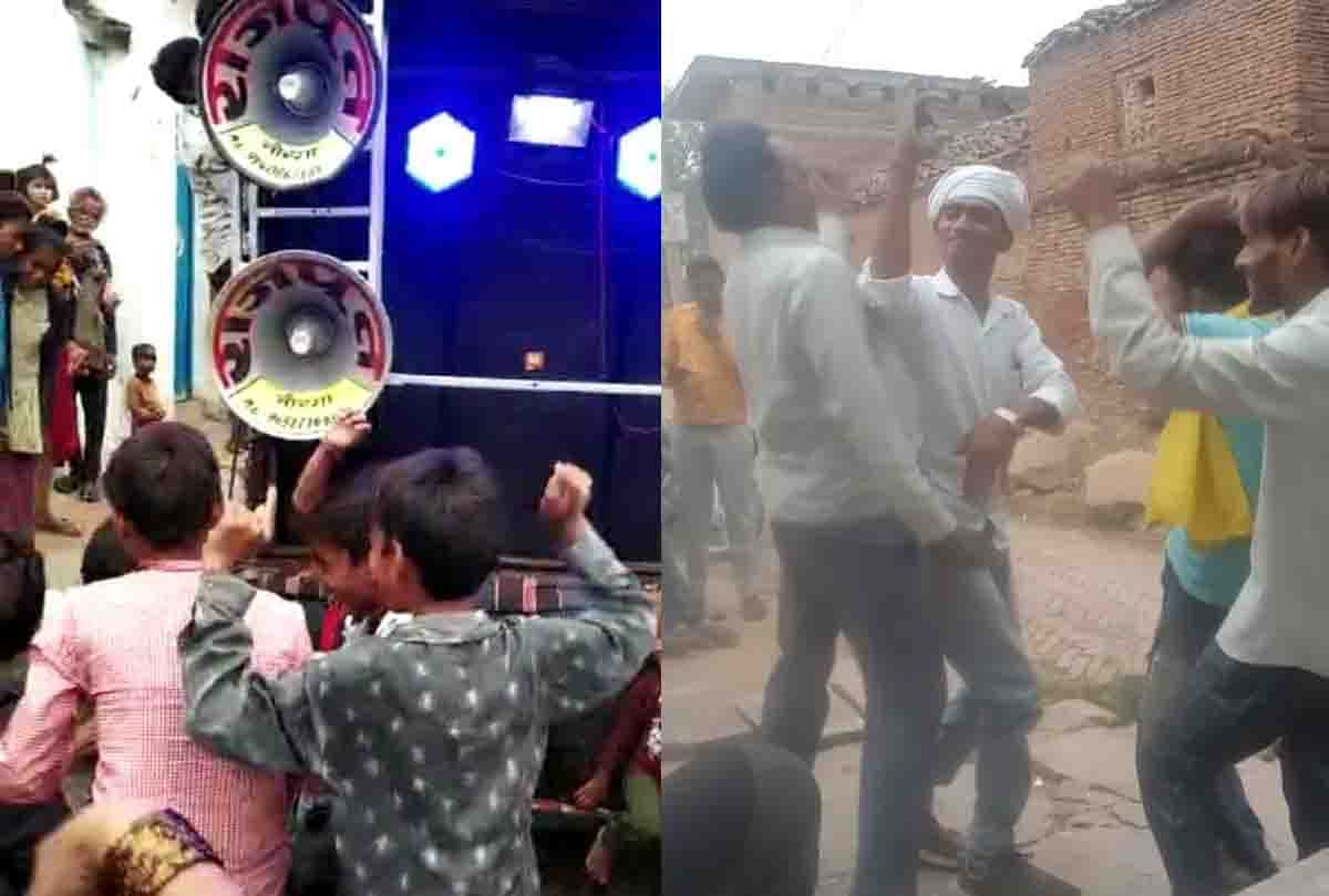 panchayat election: pradhan supporters forced  girl to be dance on DJ