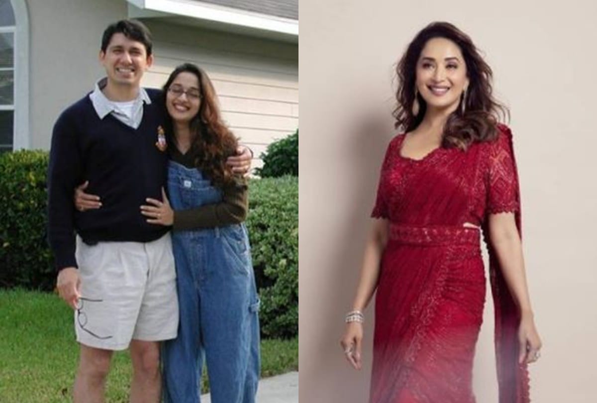 Madhuri dixit nene share throwback photo with husband Shri Ram and fans are showering love