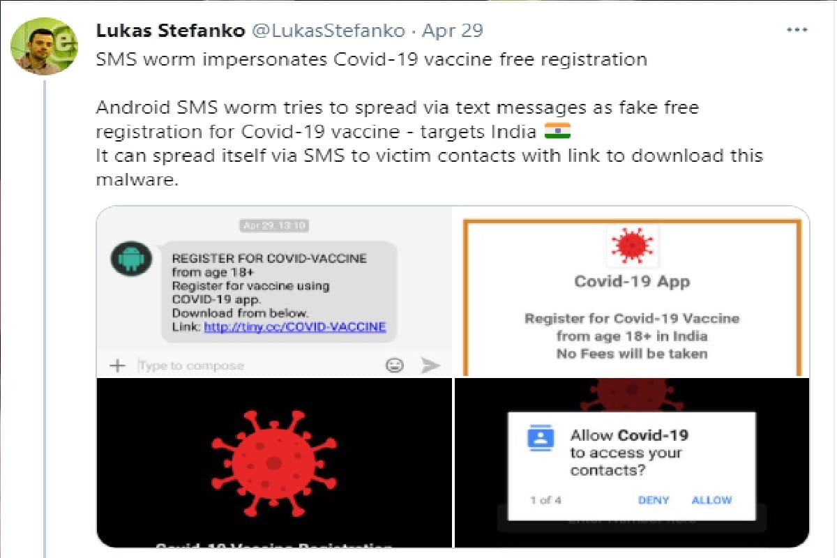 covid 19 fake message
