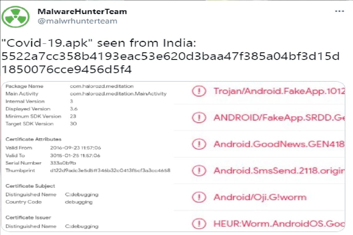 covid 19 fake message