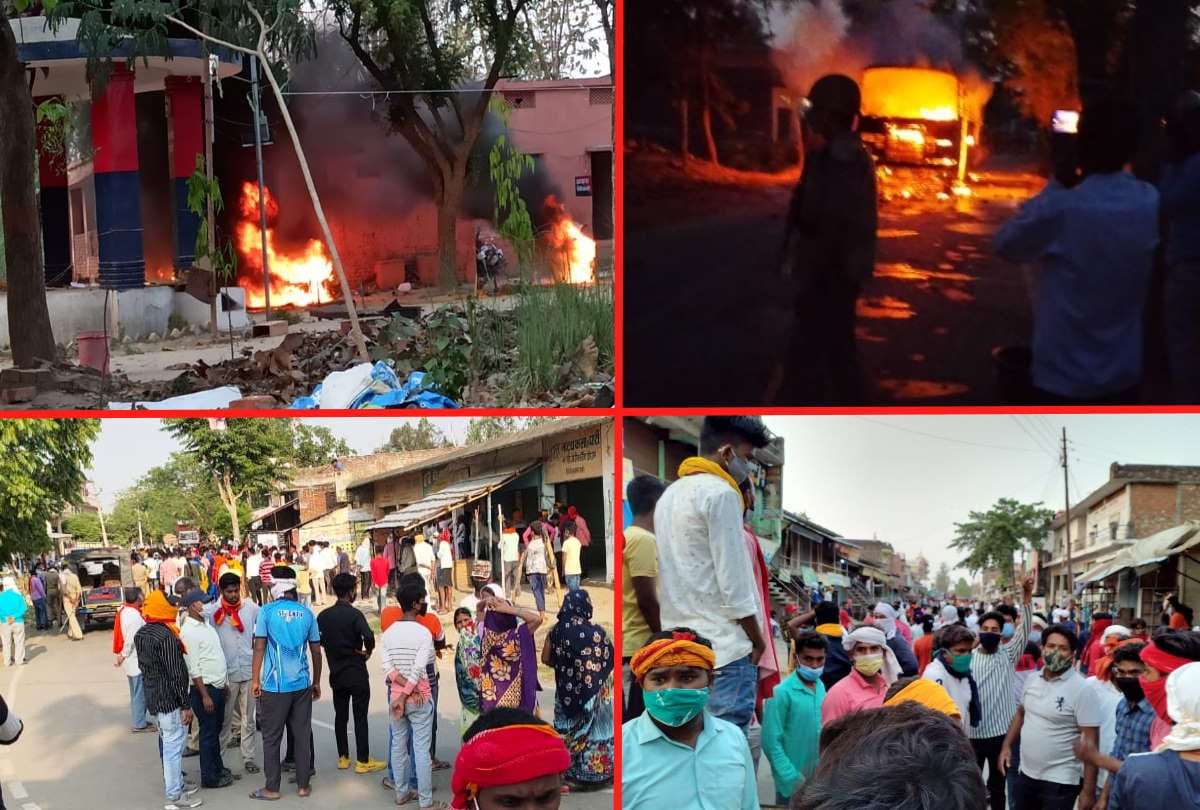 UP Panchyat Election 2021 result People attacked police checkpoint after distributing wrong certificate of victory in Gorakhpur