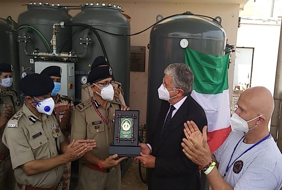 ITBP referral hospital greater noida oxygen plant set up with the help of italy