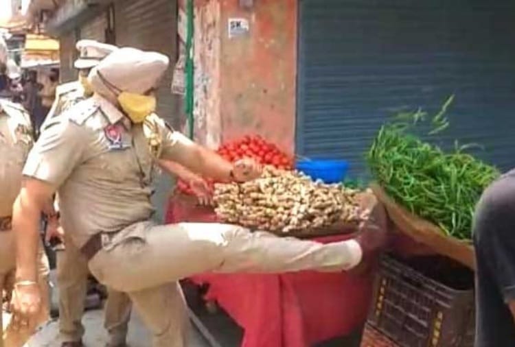 Phagwara SHO Suspended after video of overturns vegetable basket viral on social media