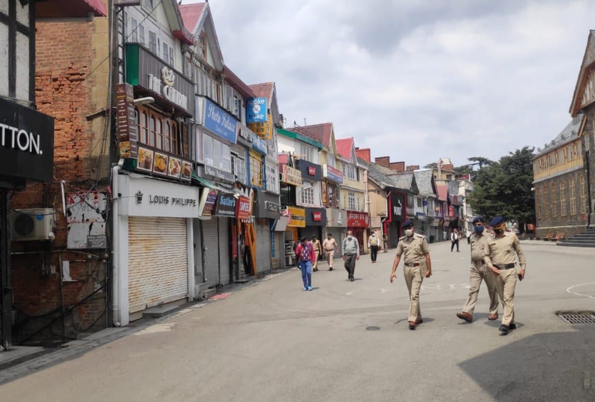 corona curfew in shimla himachal pradesh first day