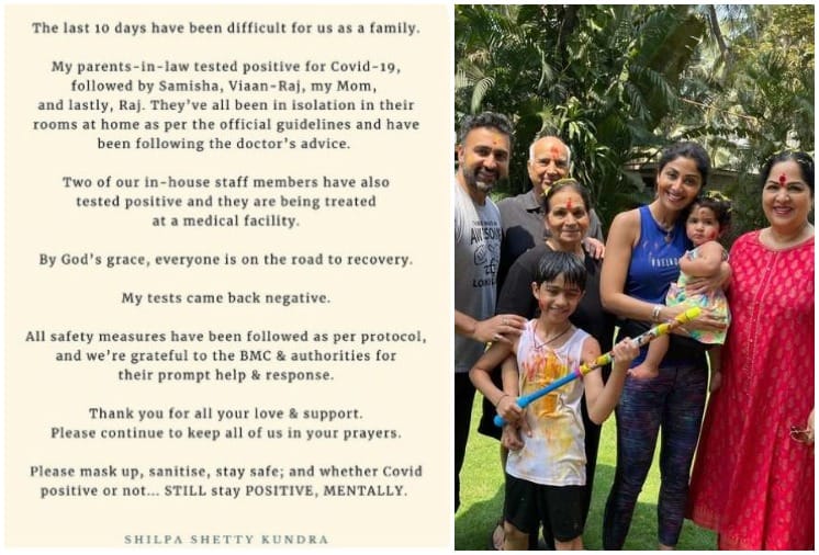 Shilpa Shetty Kundra's Whole Family Tested Positive for Coronavirus