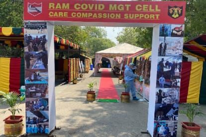 Army built 'Suraksha Chakra' to create a great system outside military hospital to fight Covid  in Meerut