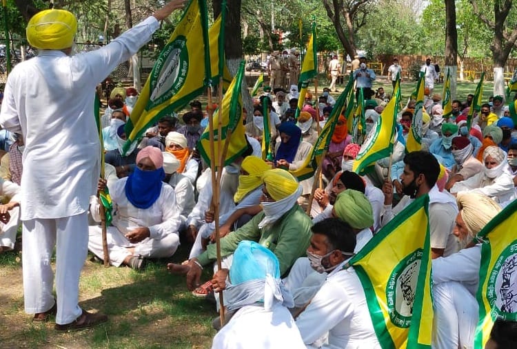 Farmers Protested Against LockDown in Punjab  