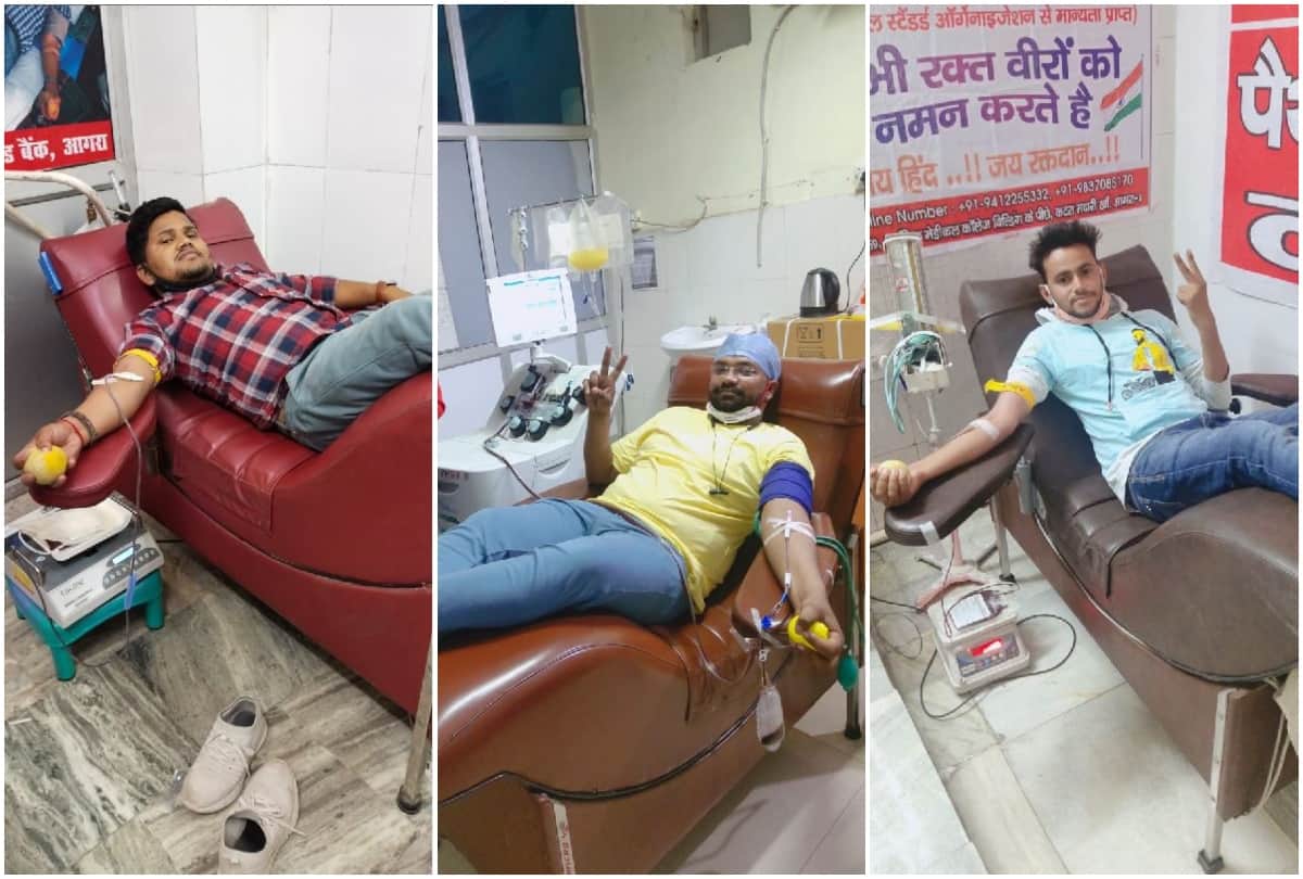 agra youth donating blood to save the lives of others