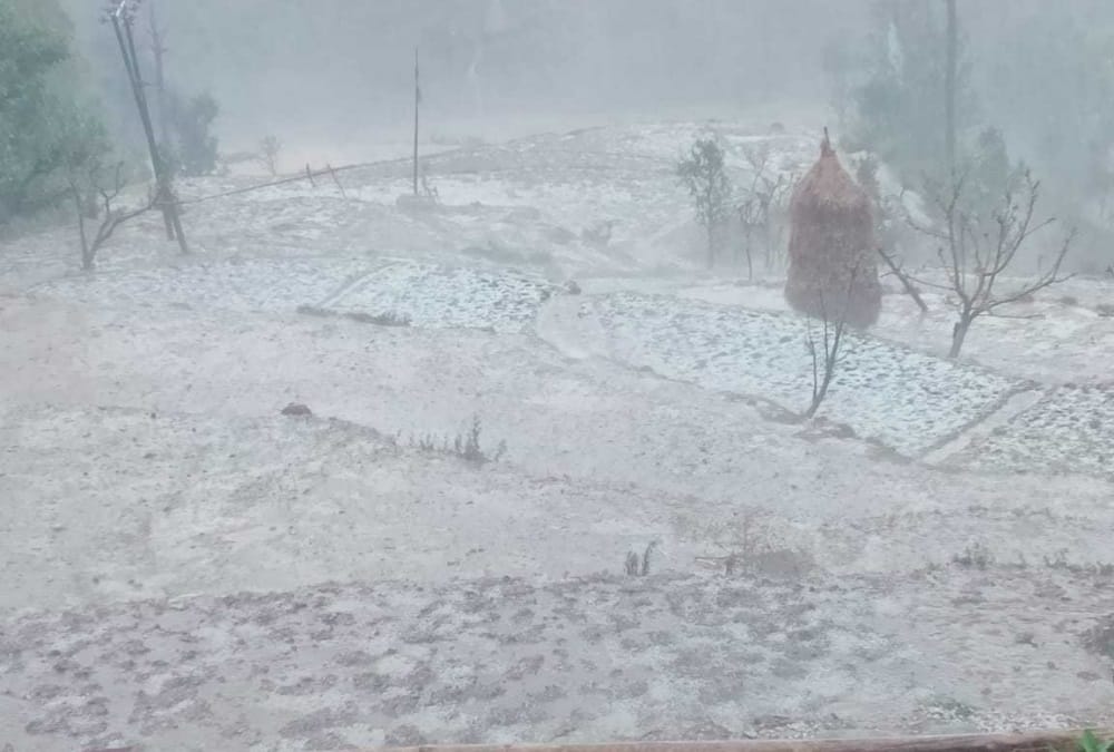 Uttarakhand Weather News Today: Heavy Hailstorm in pithoragarh Photos