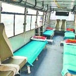 रोडवेज की मिनी बसों को बनाया गया एंबुलेंस।